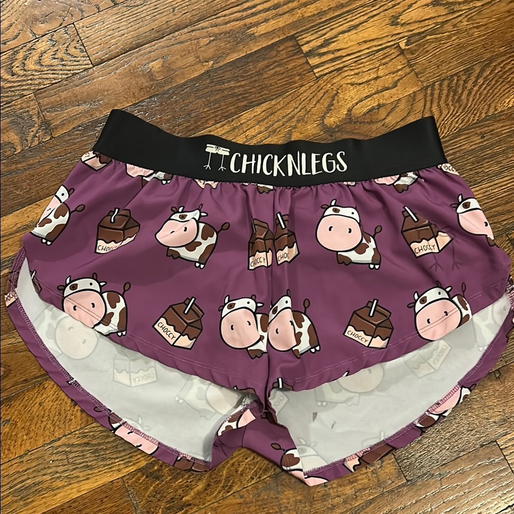 CHICKNLEGS Purple Chocolate Milk Cows Athletic Shorts!